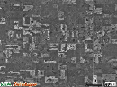 Twin Butte township, North Dakota satellite photo by USGS