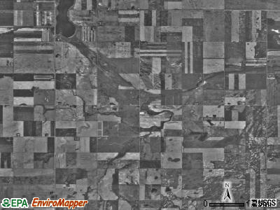 Hawkeye township, North Dakota satellite photo by USGS