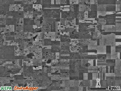 Troy township, North Dakota satellite photo by USGS