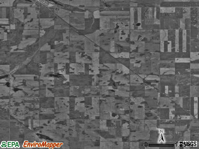 Carter township, North Dakota satellite photo by USGS