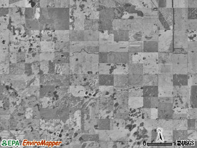 Lansing township, North Dakota satellite photo by USGS