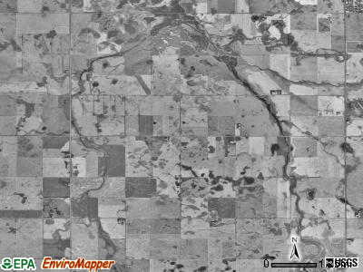 Minto township, North Dakota satellite photo by USGS