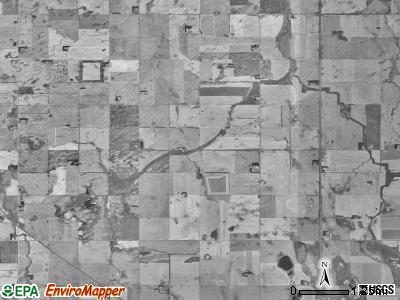 Langdon township, North Dakota satellite photo by USGS