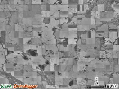 Harvey township, North Dakota satellite photo by USGS