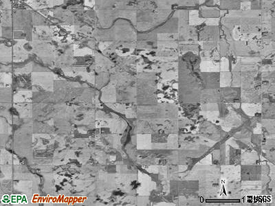 South Dresden township, North Dakota satellite photo by USGS