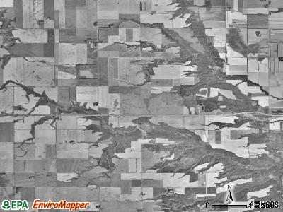 South Olga township, North Dakota satellite photo by USGS