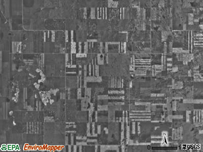 Daneville township, North Dakota satellite photo by USGS
