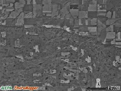 Foothills township, North Dakota satellite photo by USGS