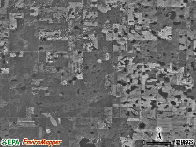 Upland township, North Dakota satellite photo by USGS
