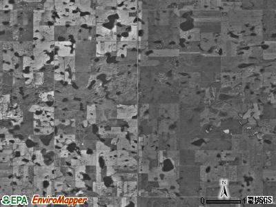 Border township, North Dakota satellite photo by USGS