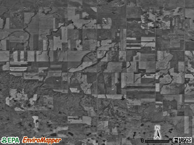 Clayton township, North Dakota satellite photo by USGS