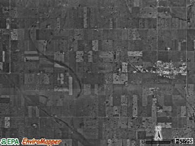 Brandon township, North Dakota satellite photo by USGS