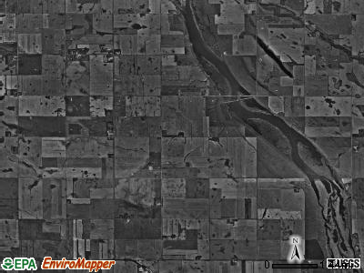 Kane township, North Dakota satellite photo by USGS