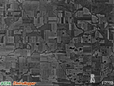Amity township, North Dakota satellite photo by USGS