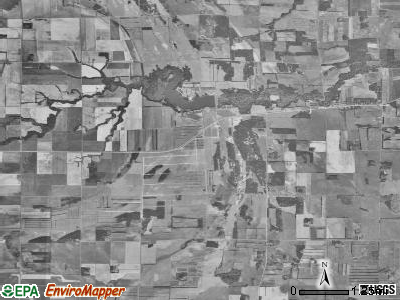 Akra township, North Dakota satellite photo by USGS