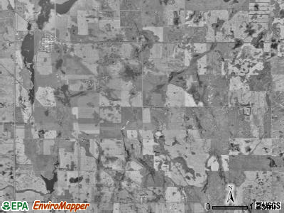 Virginia township, North Dakota satellite photo by USGS