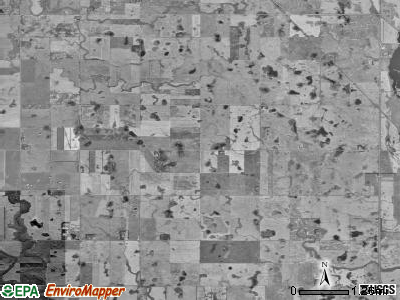 Howell township, North Dakota satellite photo by USGS