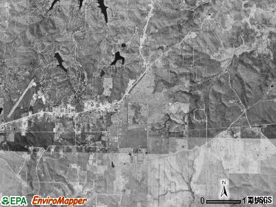 Highland township, Arkansas satellite photo by USGS