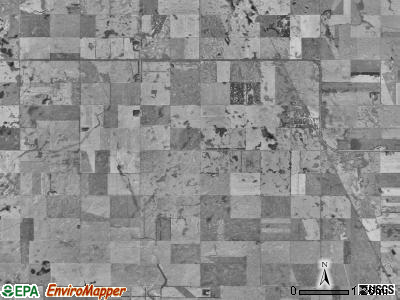 Bruce township, North Dakota satellite photo by USGS