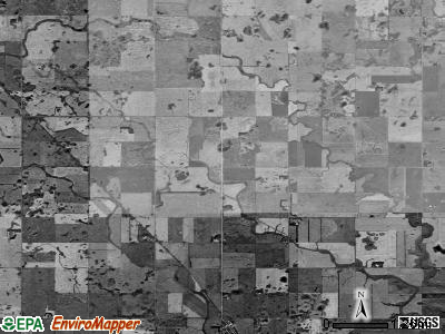 Monroe township, North Dakota satellite photo by USGS