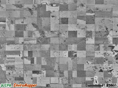 Huron township, North Dakota satellite photo by USGS