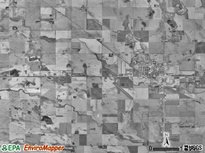 Elgin township, North Dakota satellite photo by USGS