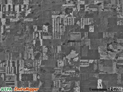 Smoky Butte township, North Dakota satellite photo by USGS