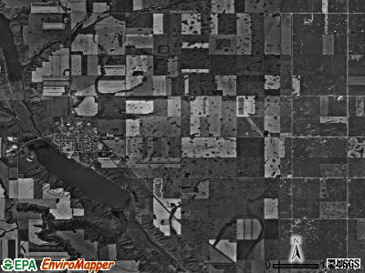 Kenmare township, North Dakota satellite photo by USGS