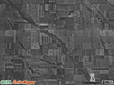 Clay township, North Dakota satellite photo by USGS