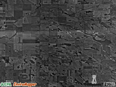 Elysian township, North Dakota satellite photo by USGS