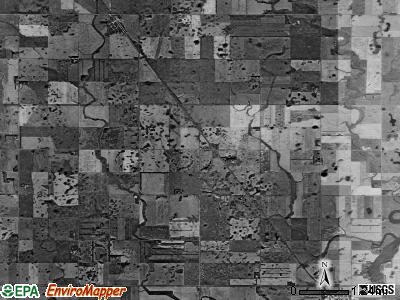 Grainfield township, North Dakota satellite photo by USGS