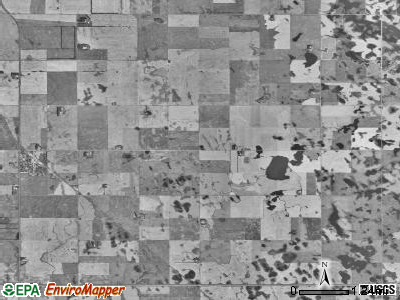 Henderson township, North Dakota satellite photo by USGS