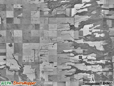 East Alma township, North Dakota satellite photo by USGS