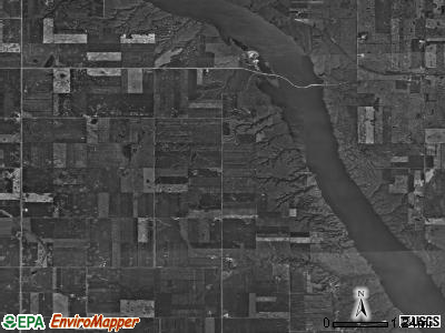 Callahan township, North Dakota satellite photo by USGS