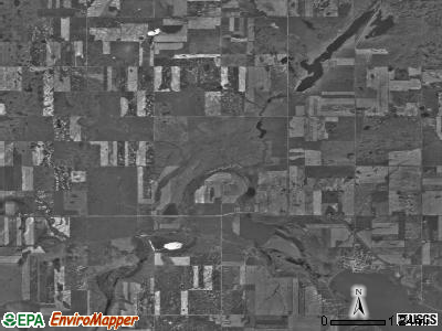 Colville township, North Dakota satellite photo by USGS