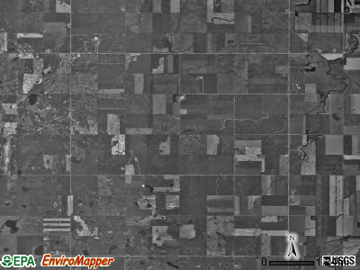 Spencer township, North Dakota satellite photo by USGS
