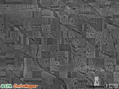 Lansford township, North Dakota satellite photo by USGS