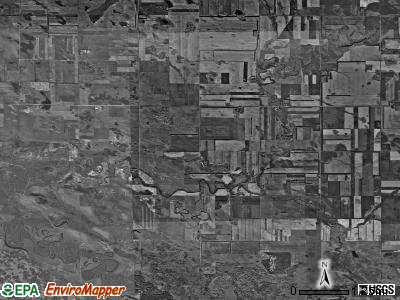 Willow Creek township, North Dakota satellite photo by USGS