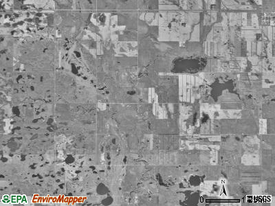 Paulson township, North Dakota satellite photo by USGS