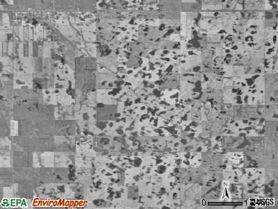 Victor township, North Dakota satellite photo by USGS