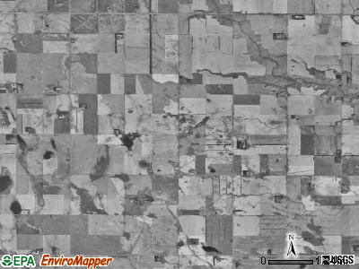 Osnabrock township, North Dakota satellite photo by USGS