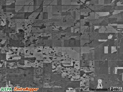 Lowland township, North Dakota satellite photo by USGS