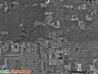 Lostwood township, North Dakota satellite photo by USGS