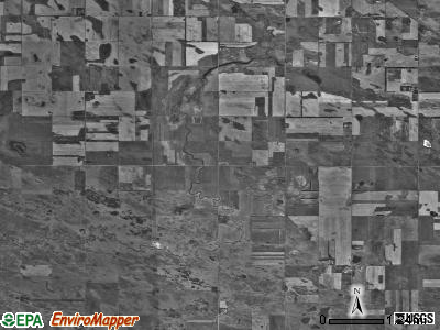 Layton township, North Dakota satellite photo by USGS