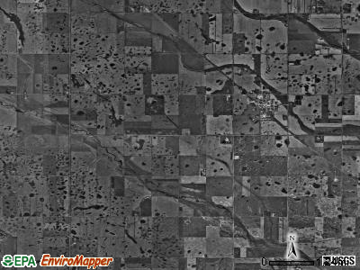 Ensign township, North Dakota satellite photo by USGS