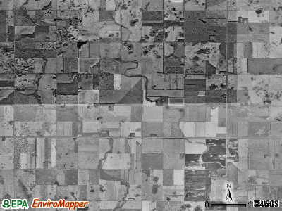 Zion township, North Dakota satellite photo by USGS