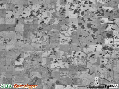 Olson township, North Dakota satellite photo by USGS