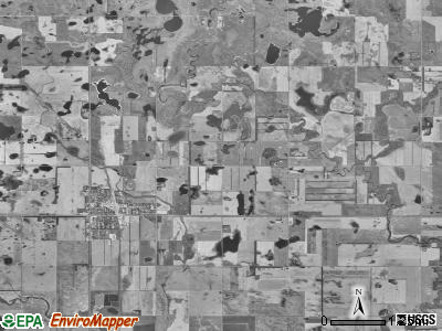 Cando township, North Dakota satellite photo by USGS