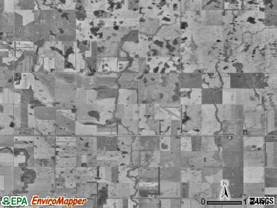 Bethel township, North Dakota satellite photo by USGS