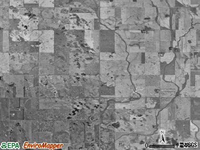 Highland Center township, North Dakota satellite photo by USGS